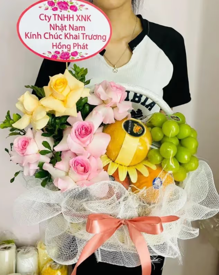 Giỏ Hoa Quả Chúc Mừng Khai Trương iOvi Net - GTCKT10