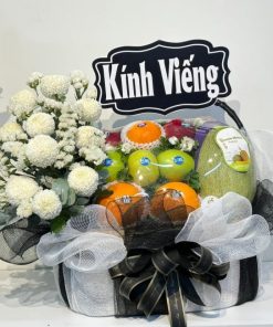 Giỏ hoa quả kính viếng lịch sự iOvi Net - GTCCB5